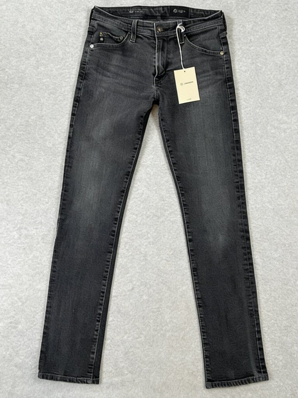 AG Adriano Goldschmied Mens Size 28Wx32L* Tellis Modern Slim Stretch Black Jeans